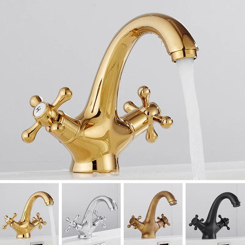 Antique brass single hole faucet