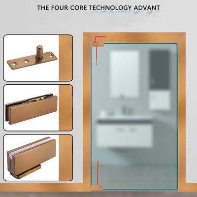 Heavy duty Industrial 360 Degree Soft Close Glass Door Hinges 80-110 KG X 1 set