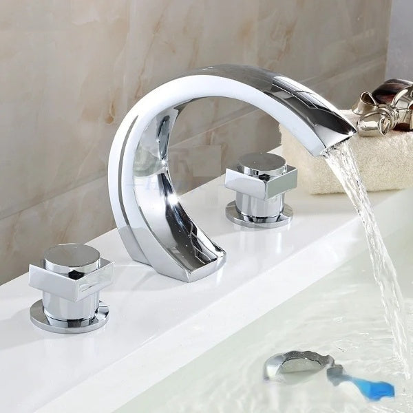 Balboa- Chrome heavy duty 5 holes deck mounted bathtub filler faucet