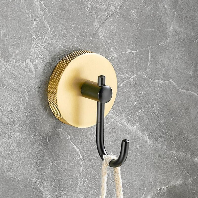 Nordic design -Black with brushed gold two tone bathroom accessories