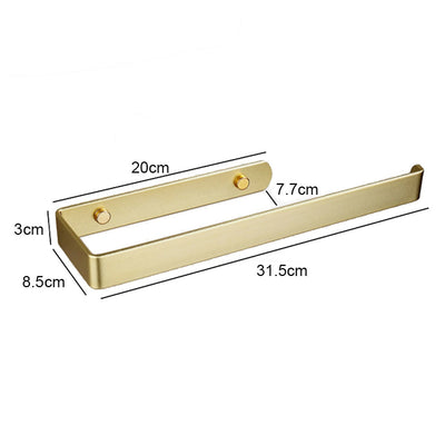 Brushed gold towel holder rack