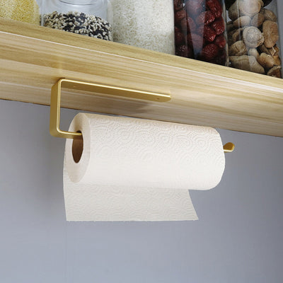 Brushed gold towel holder rack