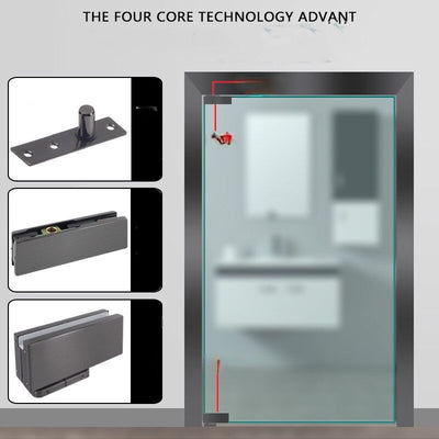 Heavy duty Industrial 360 Degree Soft Close Glass Door Hinges 80-110 KG 1 set