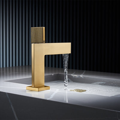 Cara-New 2024  Euro design Brushed gold single hole bathroom faucet