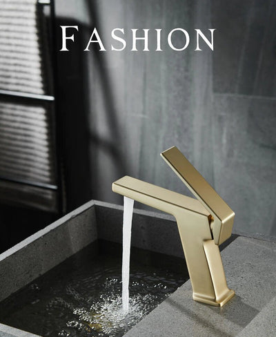 Brushed gold-Grey-White-Black-Black with red Tall and short faucet