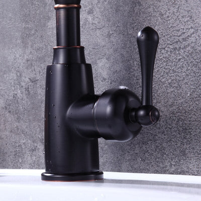 Oild Rubber bronze Victoria Single Hole Bathroom Faucet