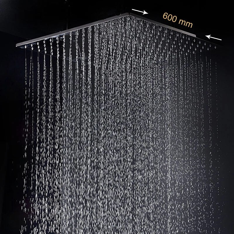 Black matte 24" Inch square rain shower head