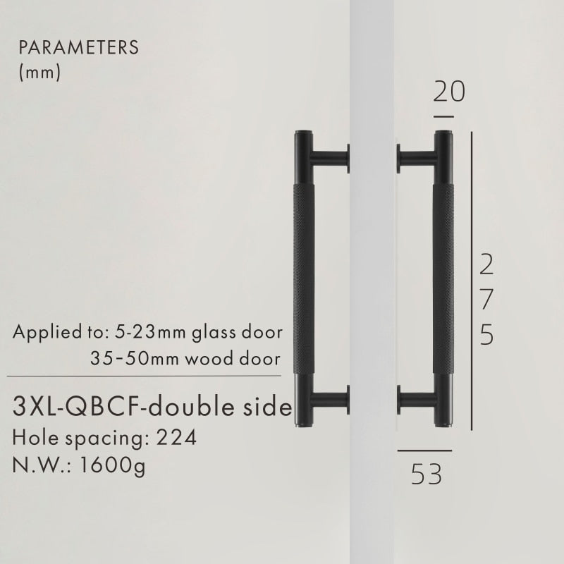 Cabinet door appliance and door entrance handles