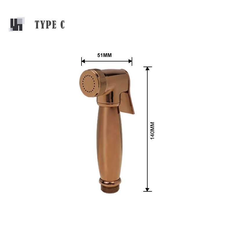 Rose gold polished bidet spray gun