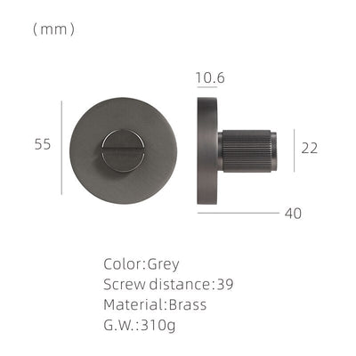 Nordic Round Thumbturn interior bathroom door