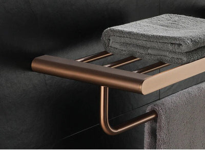 Brushed Rose Gold Satin Bathroom Accessories