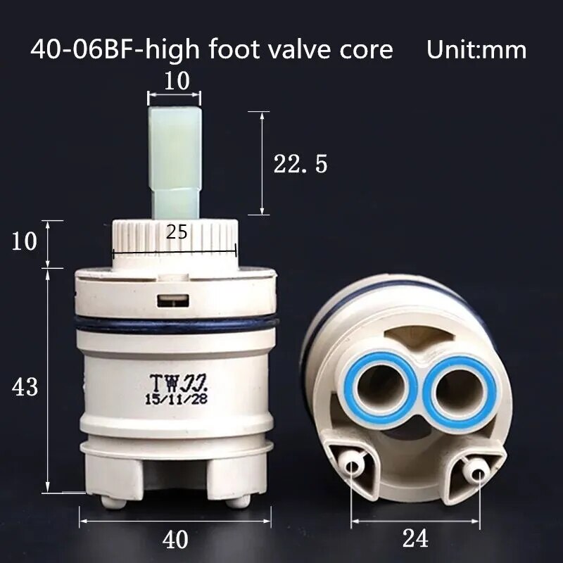 Faucet cartridges  25mm/35mm/40mm Faucet Accessories Ceramic Cartridge Faucet Cartridge Mixer Kitchen Bath Basin Shower