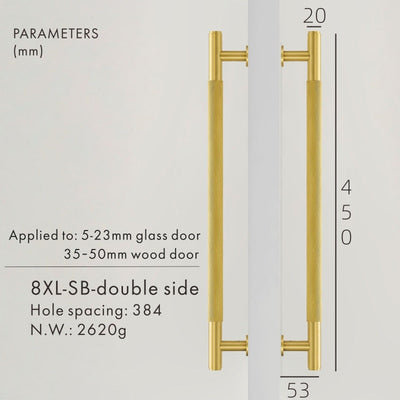 Cabinet door appliance and door entrance handles