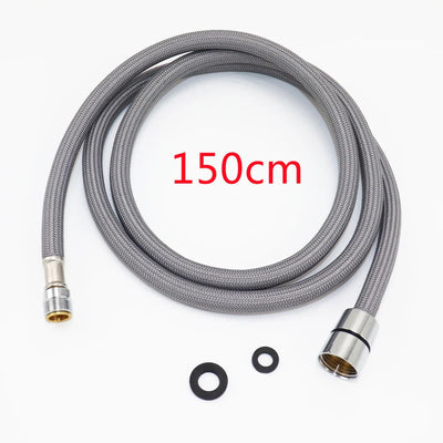 60/150cm F1/2 M15*1 Faucet Pull Out Faucet Hose Black Gray Nylon Braided Hose Replacement Hose for Pull Down Kitchen/Basin Tap