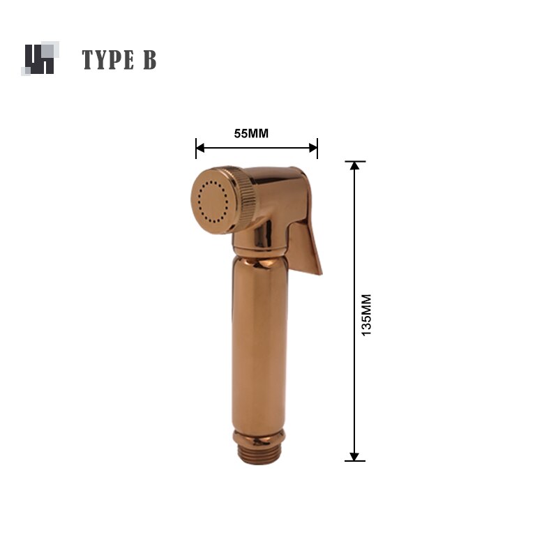 Rose gold polished bidet spray gun