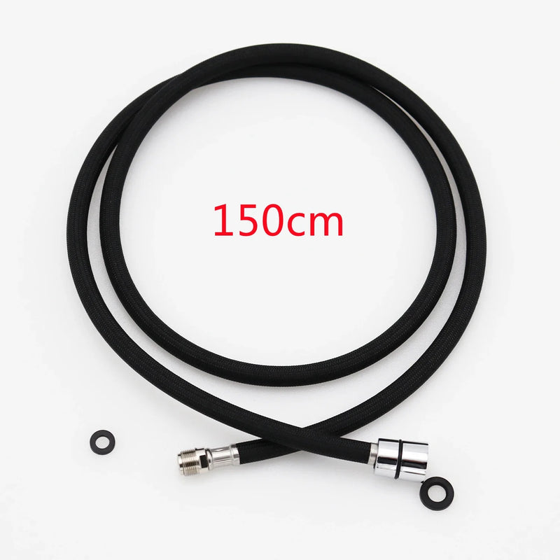 60/150cm F1/2 M15*1 Faucet Pull Out Faucet Hose Black Gray Nylon Braided Hose Replacement Hose for Pull Down Kitchen/Basin Tap