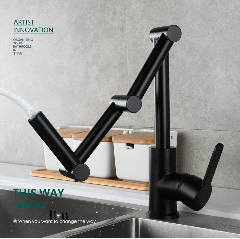 Black Matte-Brushed Nickel-Chrome Kitchen Bar Faucet