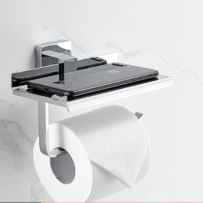 Chrome square bathroom accessories