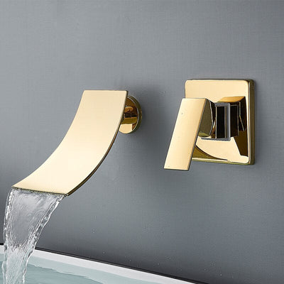 Nordic design wallmounted waterfall bathroom faucet