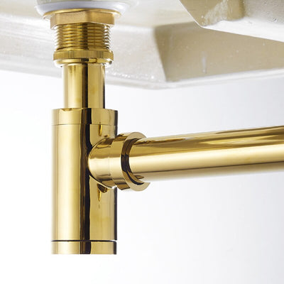 Gold polished brass P Trap