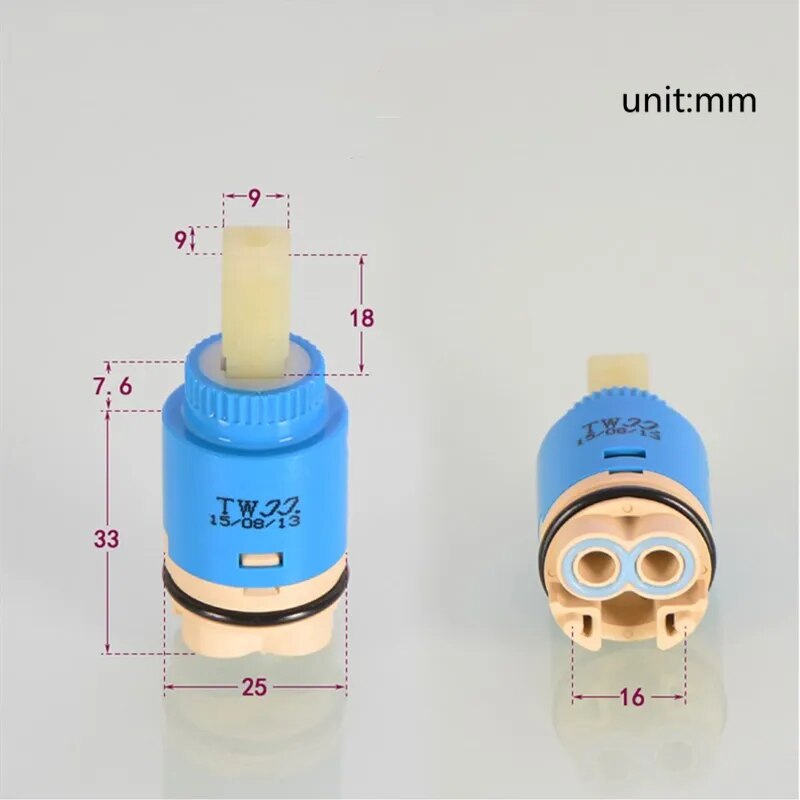 Faucet cartridges  25mm/35mm/40mm Faucet Accessories Ceramic Cartridge Faucet Cartridge Mixer Kitchen Bath Basin Shower