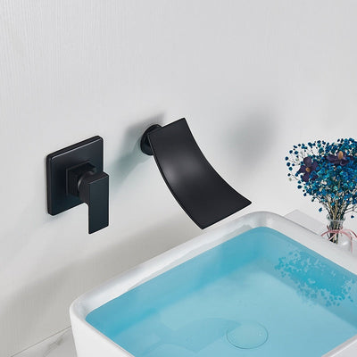 Nordic design wallmounted waterfall bathroom faucet