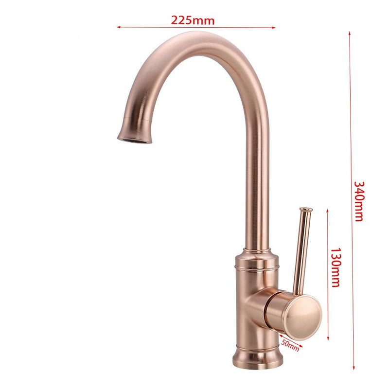 Copper satin kitchen faucet 14"