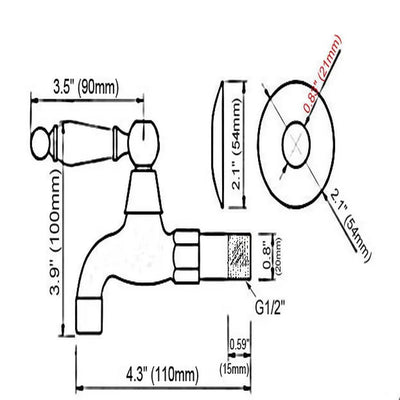 Copper satin laundry faucet