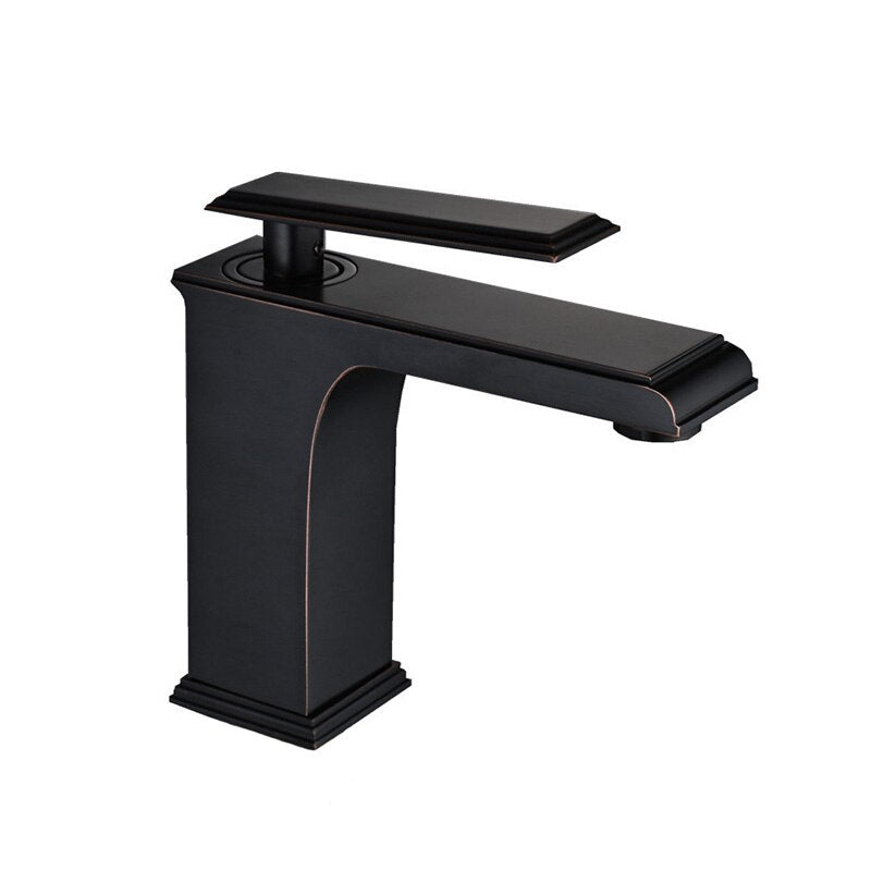 Art deco design single hole bathroom faucet