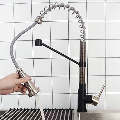 Chef Industrial Heavy Duty Spring Pull Out Kitchen Faucet