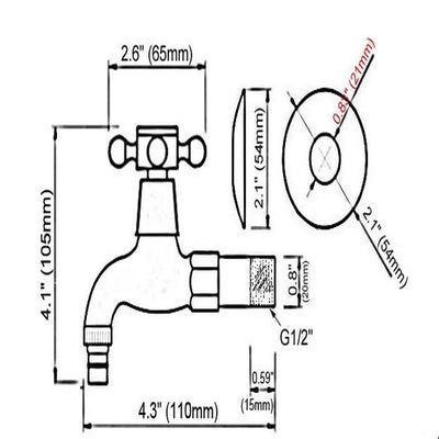 Copper satin laundry faucet