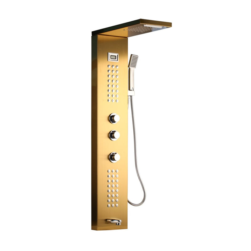 Gold-Black-Rose gold exposed shower panel system spa kit