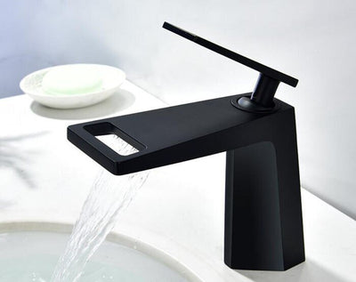 Gold polished - Matte Black Single Hole Bathroom Faucet