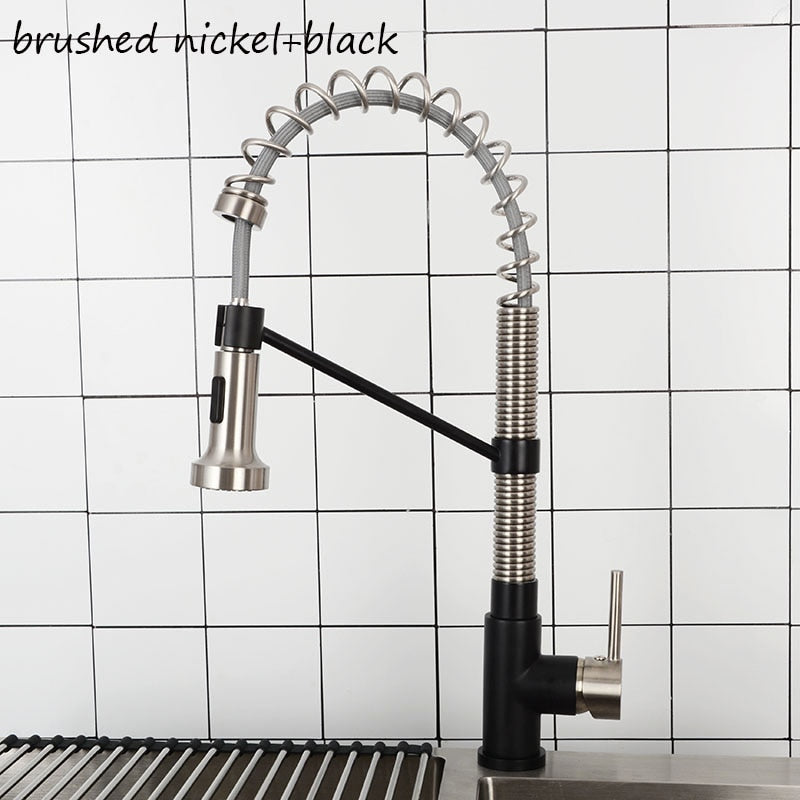 Chef Industrial Heavy Duty Spring Pull Out Kitchen Faucet