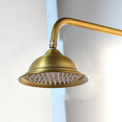 Victorian Brass Rainfall Shower Head Round Shape 8 -inch Rain Bathroom Showerhead Hand Shower Bathroom Shower Head Without Arm