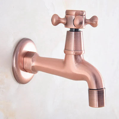 Copper satin laundry faucet