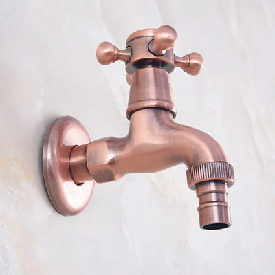 Copper satin laundry faucet