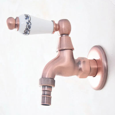 Copper satin laundry faucet