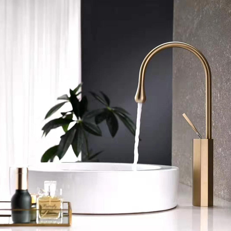 Octagon Tear Drop Tall Vessel Faucet