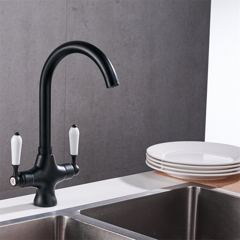 White bar kitchen faucet