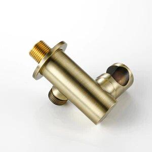 Brushed Gold Round Thermostatic with 2 way function diverter Shower Kit