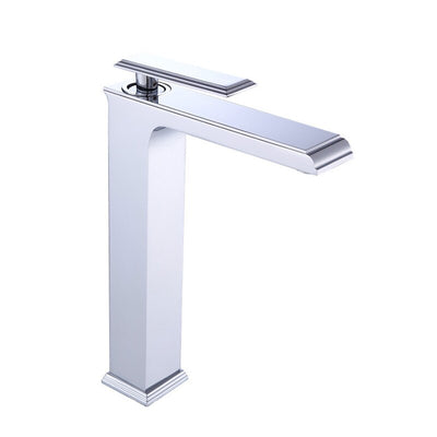 Art deco design single hole bathroom faucet