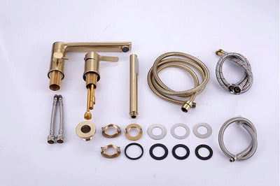 Brushed gold - Matte black-Chrome  3 holes deckmount bathtub filler faucet kit