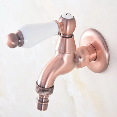 Copper satin laundry faucet