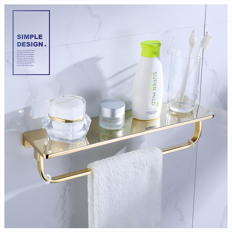 Gold polish modern bathroom accessories