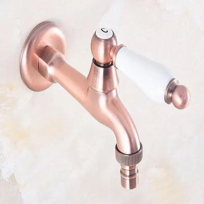 Copper satin laundry faucet