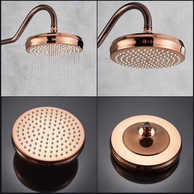 Rose gold polished Victorian Exposed 3 Way Shower System Kit