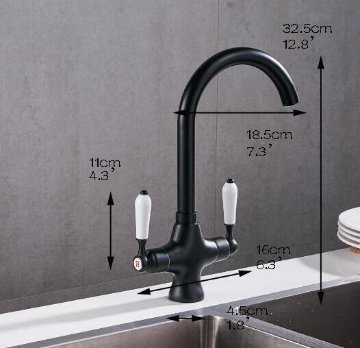 White bar kitchen faucet