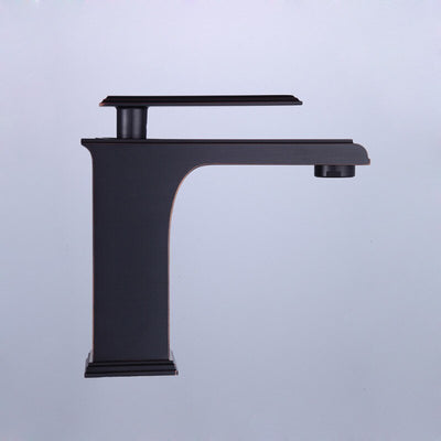 Art deco design single hole bathroom faucet