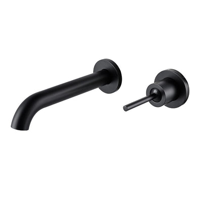 Wall Mounted Single lever bathroom faucet with valve completed set